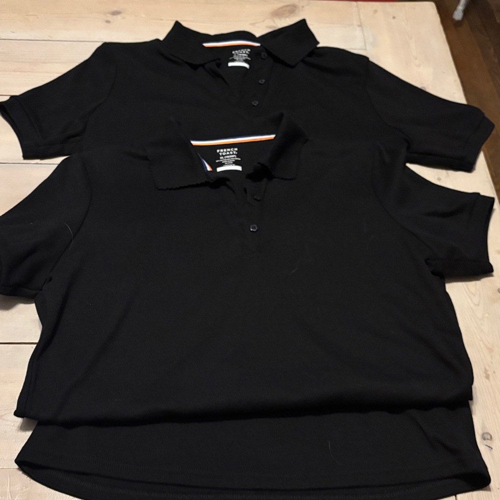 2-Girls French Toast Black Polo Shirt